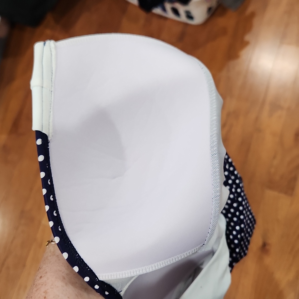 Navy Polka Dot One-Piece Swimsuit - Picture 3 of 3